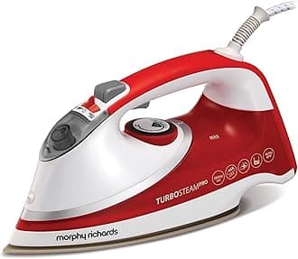 Morphy Richards turbo Steam pro Iron, White/Red, 303124