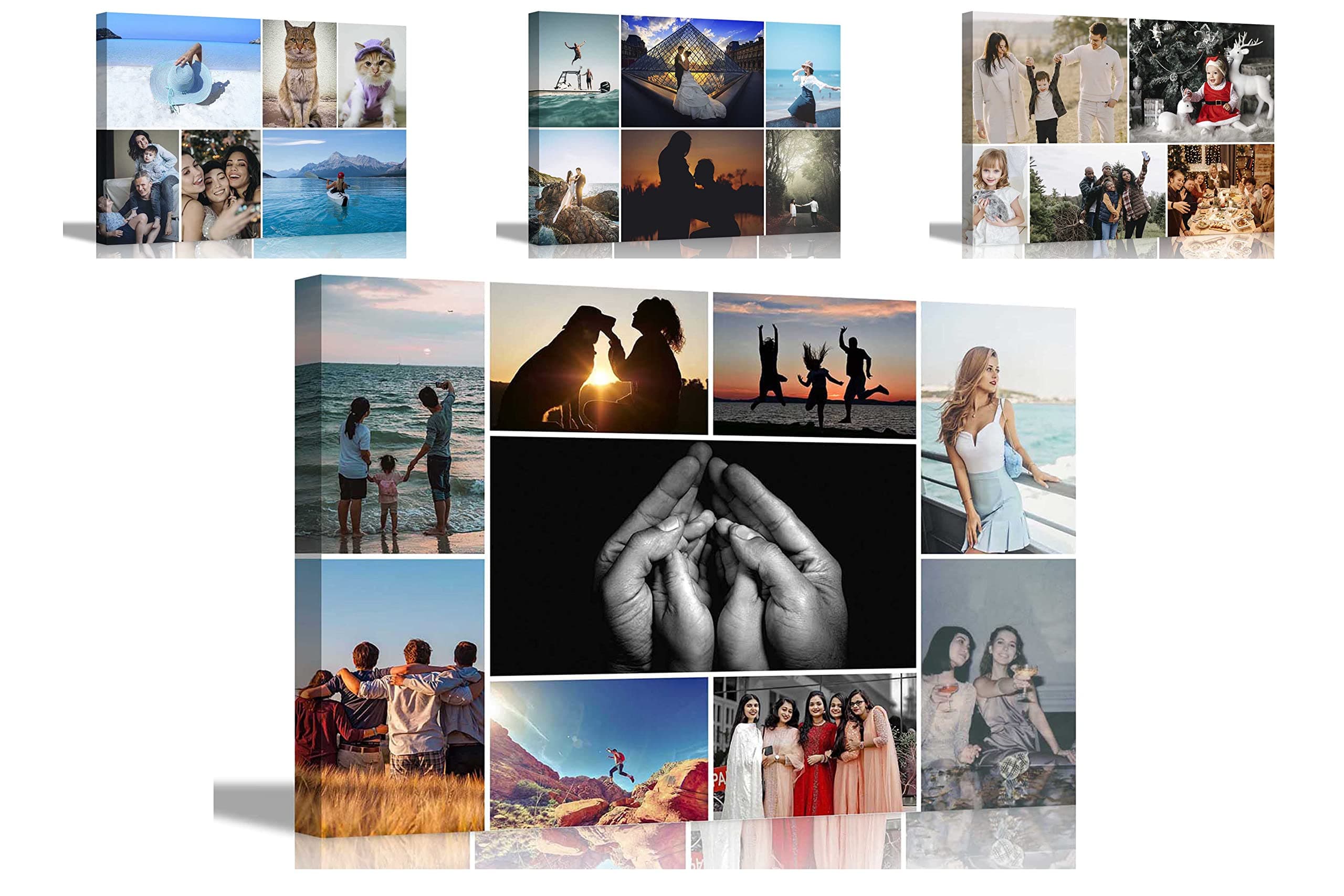 Artley Prints 9 Photos on Custom Canvas Prints Personalised Wall Art Hanging Decor for Home Office Baby, Wedding, Selfie Photos 60 x 40cm (24 x 16 inches) A2