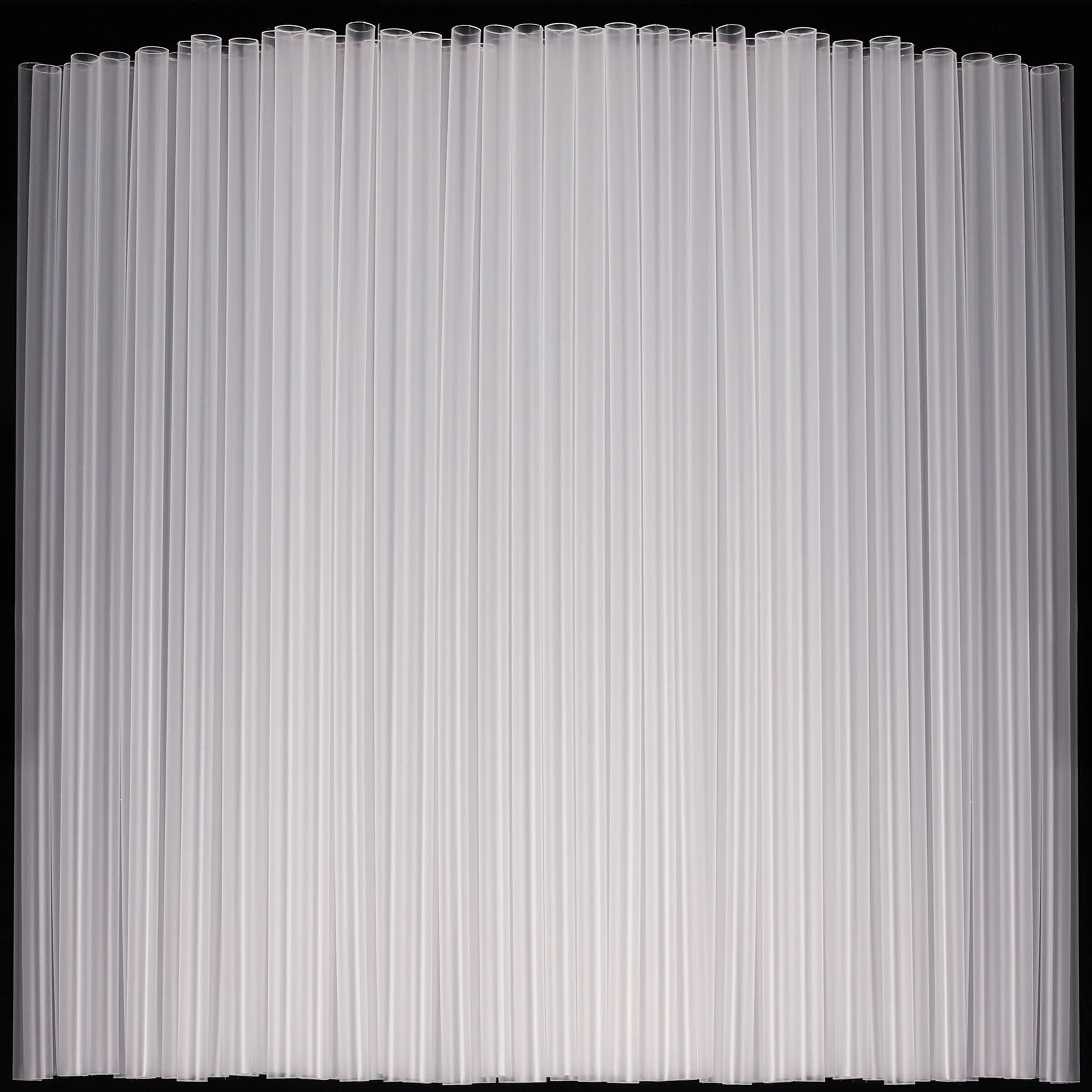 500 Pcs Clear Disposable Drinking Plastic Straws.(0.23'' diameter and 8.26" long)