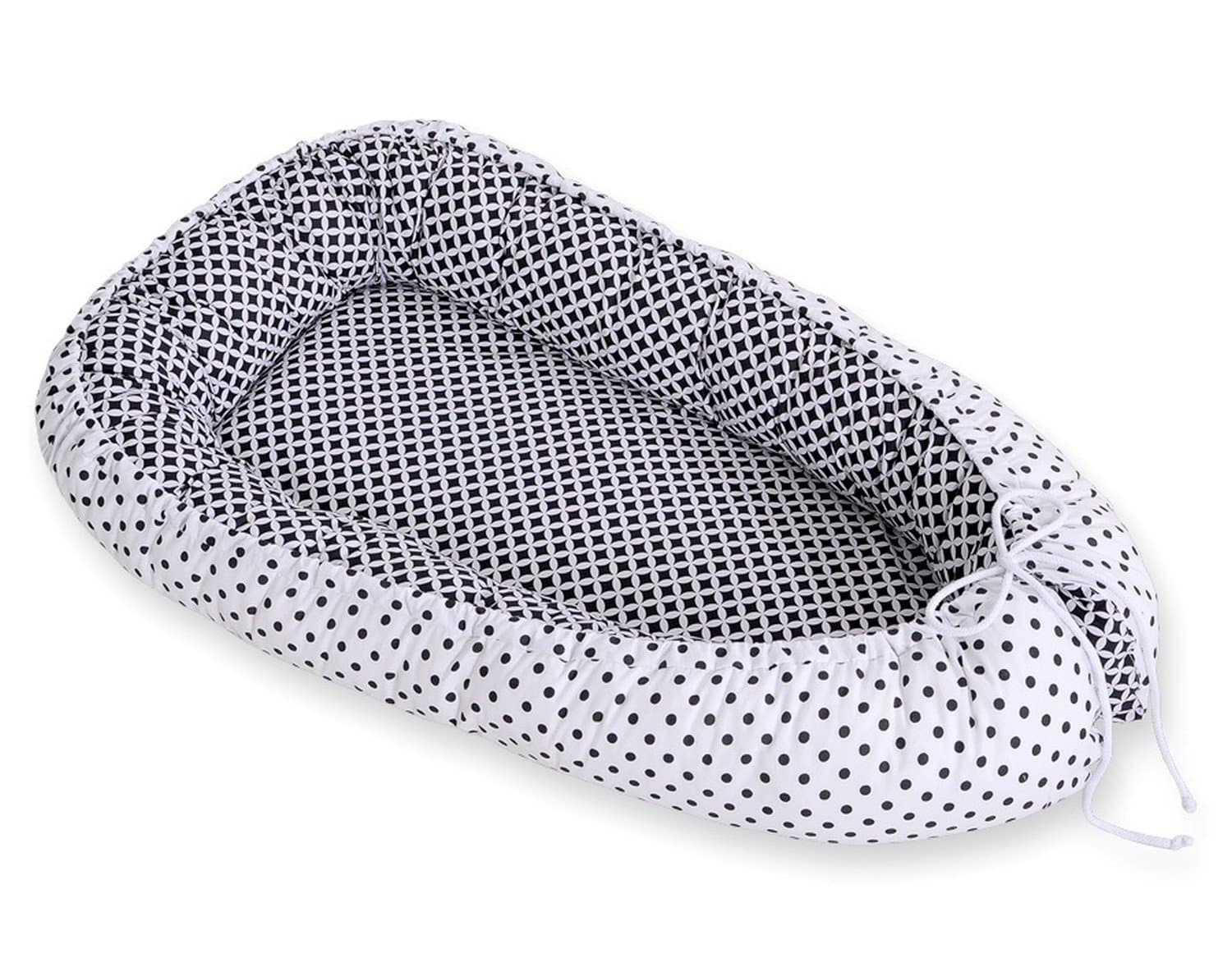 Stunning Handmade Large Wicker Crib With Big Wheels /White Drape / Moses Basket