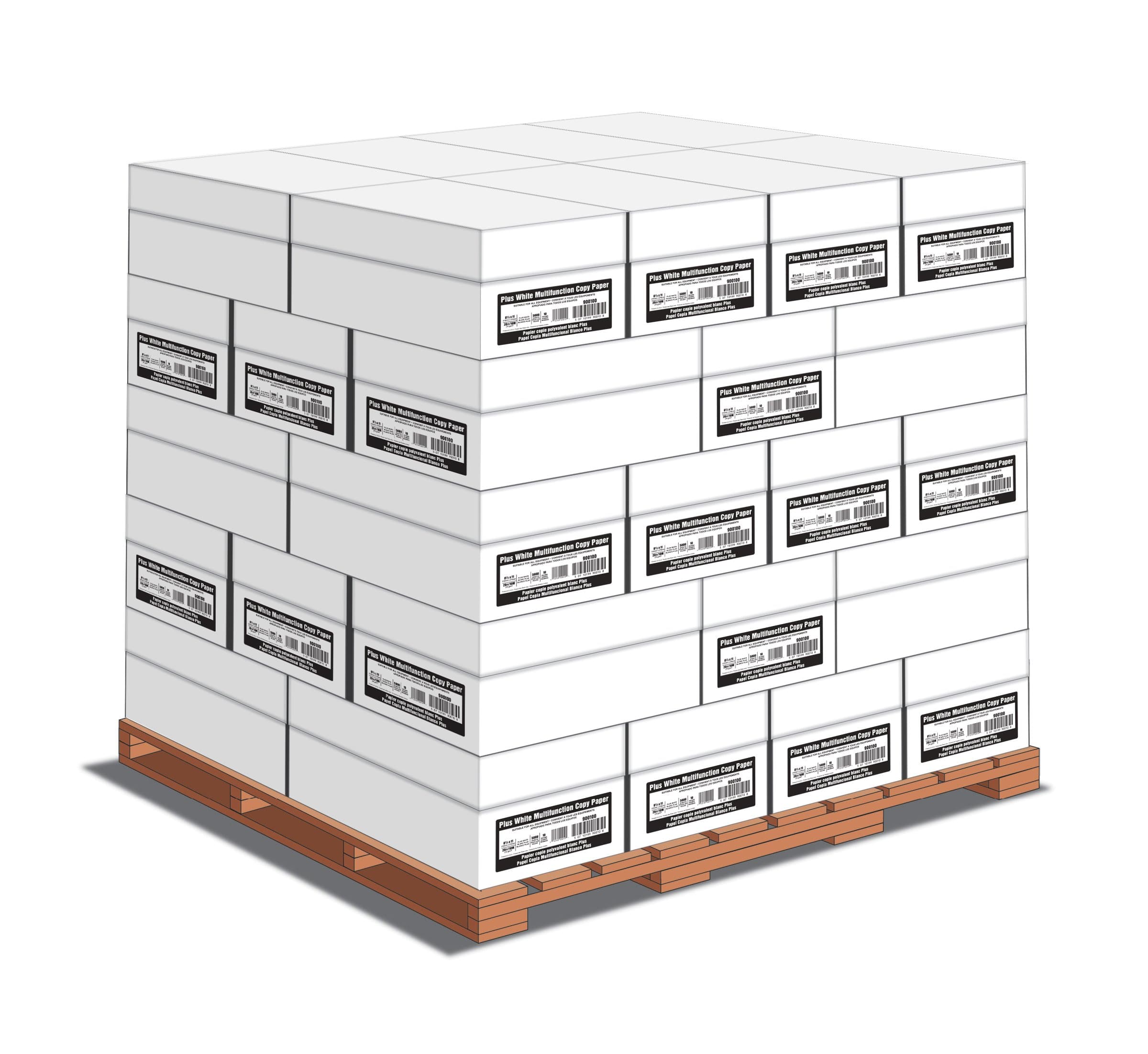 Copy Paper White 8.5" x 11" 20 LB 95+ Bright 500 Sheets/Ream 10 Reams/Carton - 40 Cartons per Pallet