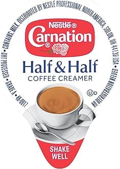 Nestle Carnation Coffee Creamer Half and Half, Made with Real Dairy, 0.304 fl oz Tubs (Pack of 360)