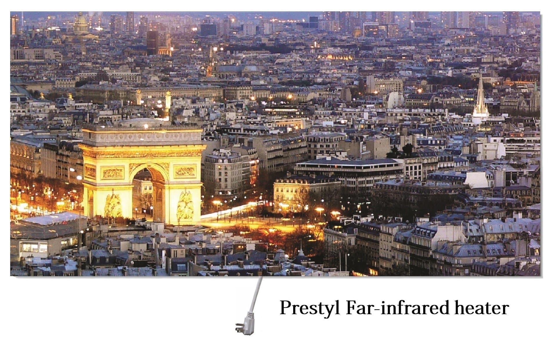 Heating Panel- 24x48 750W 50/60Hz US 120V Arc de Triomphe Landscape