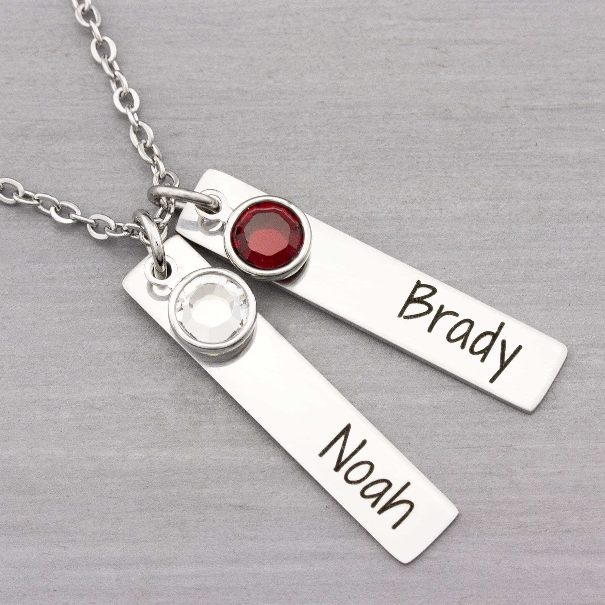 Personalized Bar Necklace Name Jewelry for Mom