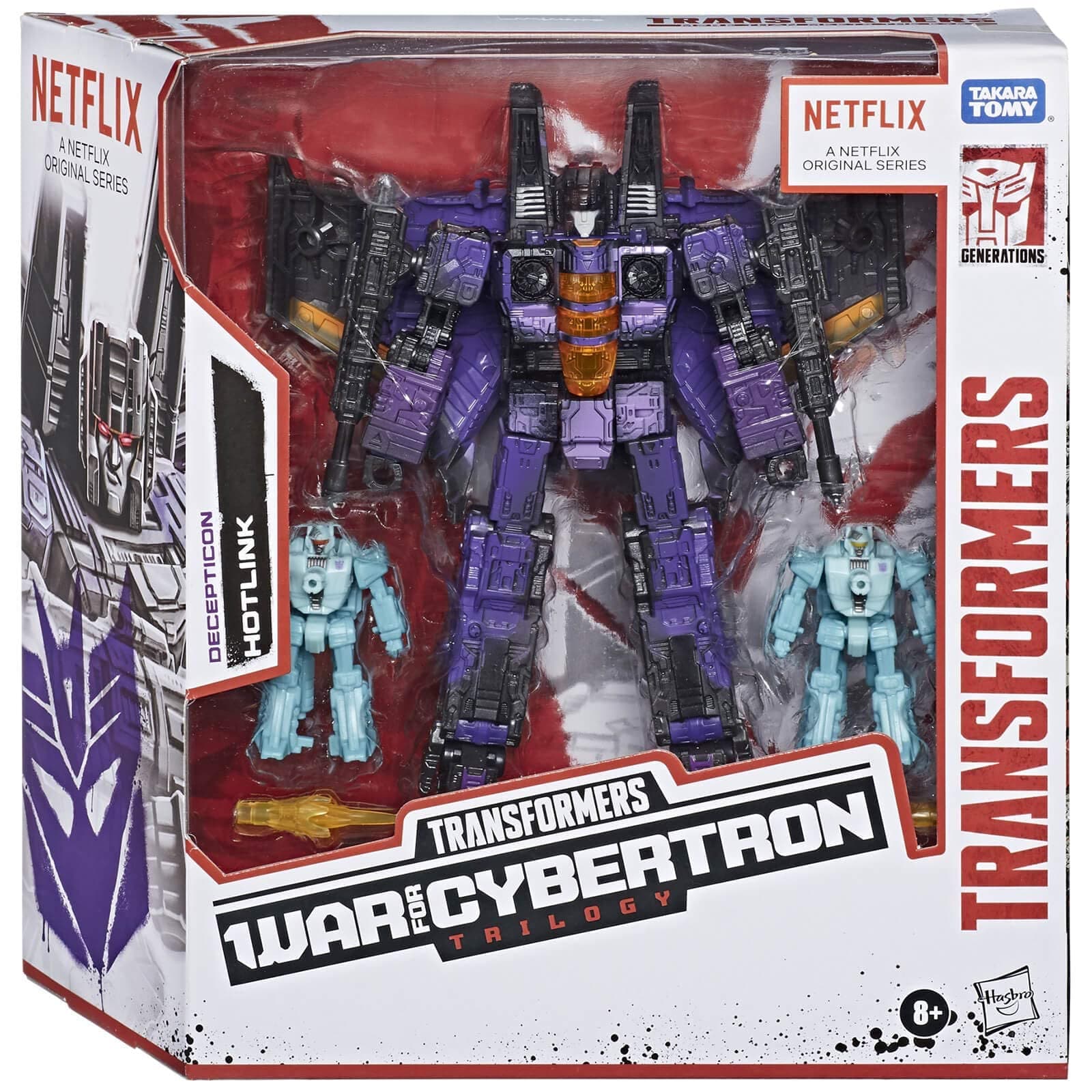 Netflix War for Cybertron Trilogy Voyager Class Hotlink Battle 3-Pack with Heatstroke and Heartburn