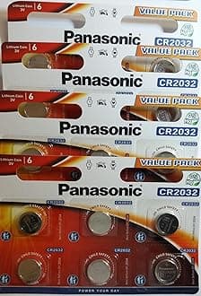 Panasonic CR-2032 Lithium Coin Battery (Pack of 24)