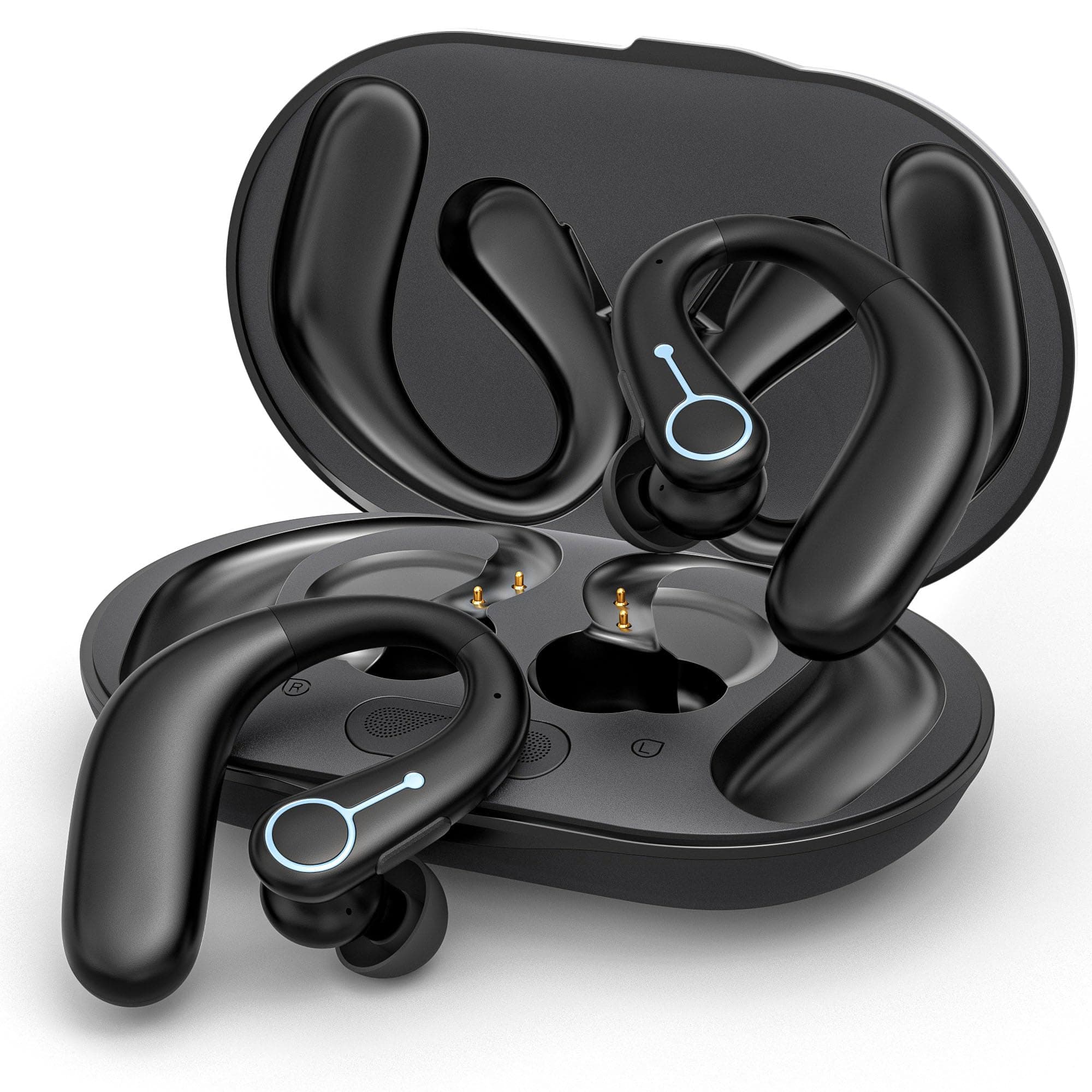 Hearing Aids, Hearing Aids for Seniors with Bluetooth, Rechargeable Hearing Aid with APP for People with Hearing Loss, 5 Levels of Volume Automatic Noise Cancellation, Clear Sound and Easy to Use, Black