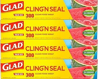 Glad® ClingWrap Plastic Food Wrap - 300 Square Foot Roll - 4 Pack (Package May Vary)