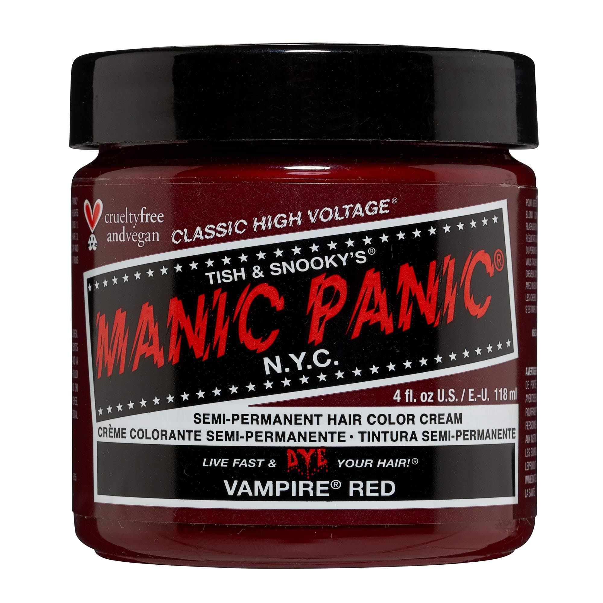 High Voltage Semi Permanent Hair Colour - VAMPIRE RED, 118 ml