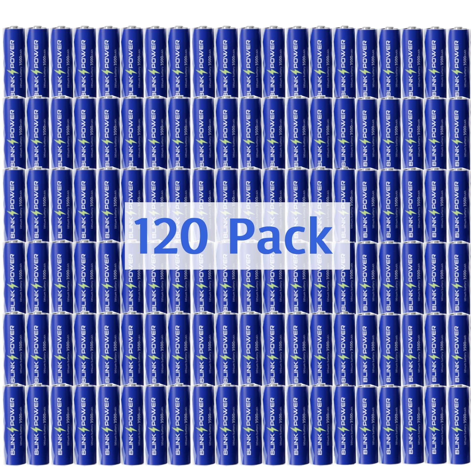 Blinkspower™ Lithium Batteries AA 120 Bulk Pack, 3500mAh NO.1 Lasting 1.5V Double A Lithium Battery 【Non-Rechargeable】