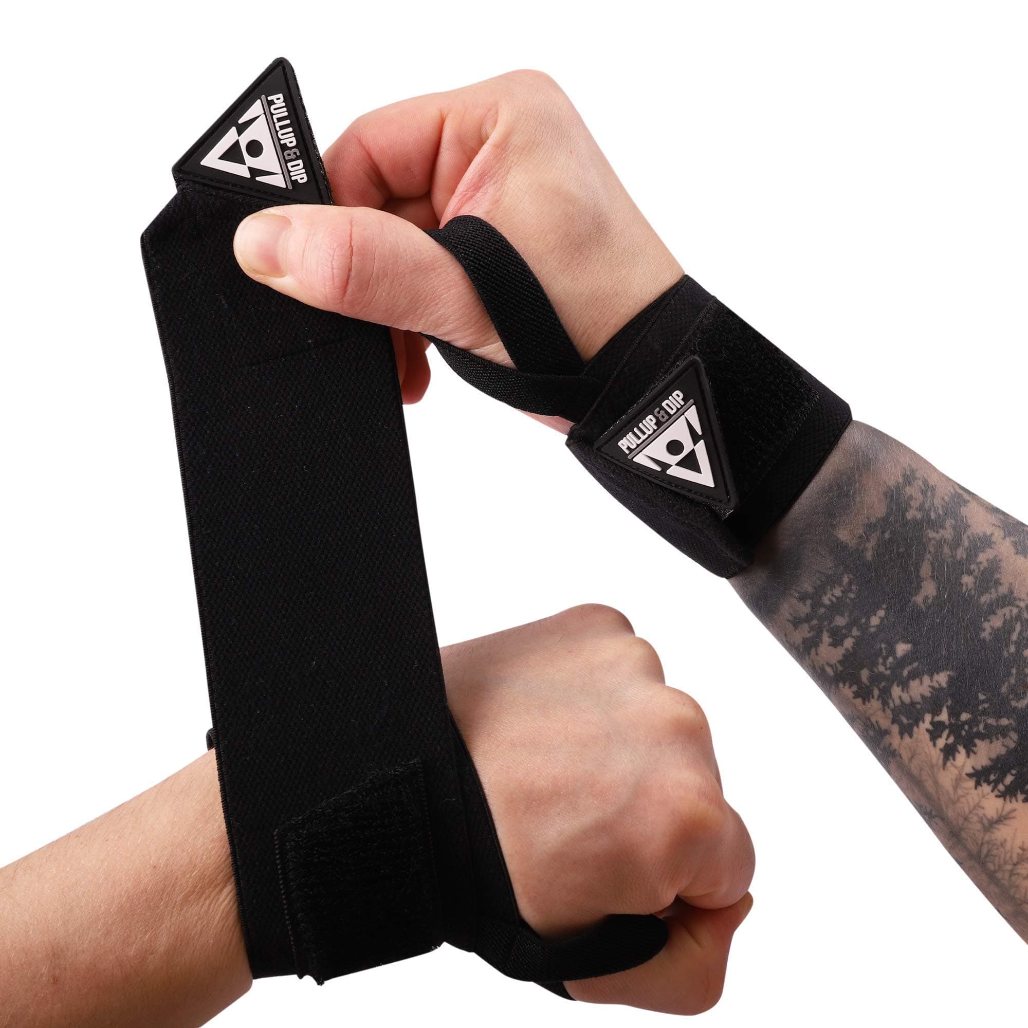 PULLUP & DIP Wrist Wraps, Professional Wrist Support for Weightlifting, Calisthenics, Bodybuilding & Strength Training, Stabilizing & Protective for Women & Men, No More Wrist Pain