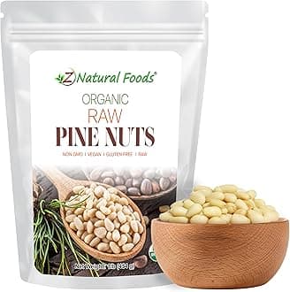 Organic Pine Nuts - Raw Nutrient-Dense Superfood Packed in Airtight Foil Pouches - Pure Pine Nut for Pesto, Trail Mix, Salad & Recipes - Vegan, Gluten-Free, Keto-Friendly Snacks, 1 lb