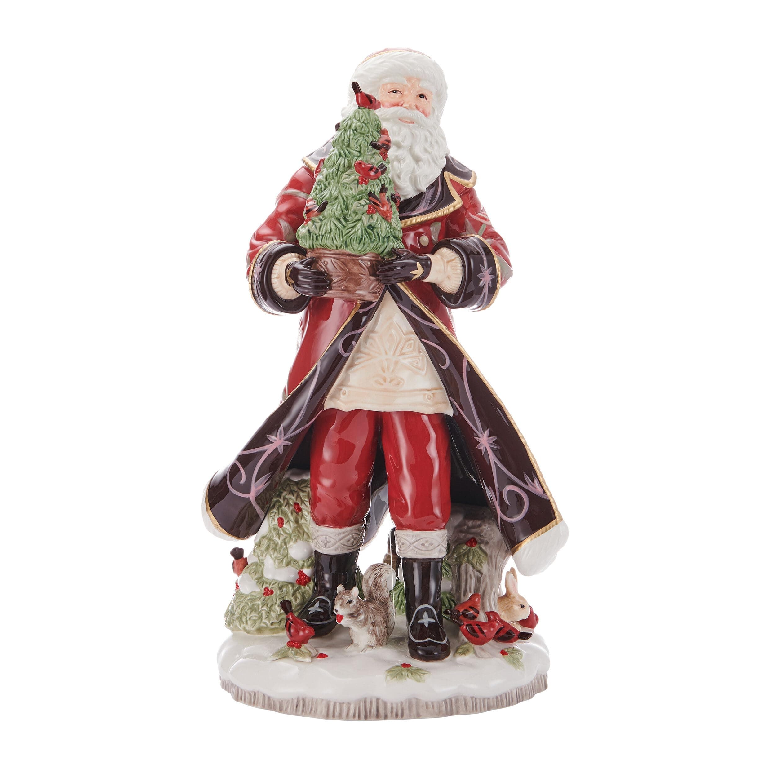 Chalet Santa Ceramic Figurine, 19.5 Inch