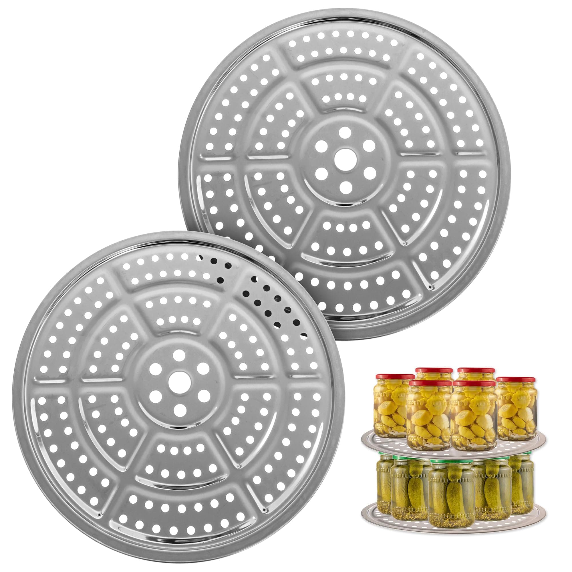 Products 2-Pack Pressure Canner Rack/Canning Rack for Pressure Cooker - Stainless Steel - Compatible with Presto, All American Pressure Canner and More, 11-Inch (28cm)