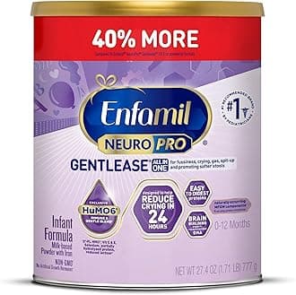 NeuroPro Gentlease for easing Fussiness, Crying, Gas, Spit-up in 24 Hrs, Smaller Proteins for Easy Digestion, Brain Supporting DHA, Prebiotic Blend, HuMO6*, Baby Formula, 27.4 Oz Can