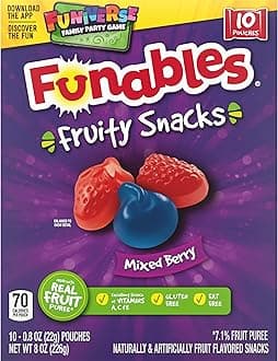 Funables Fruit Snacks, Mixed Berry, 10 Count