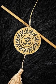 Religious/Hindu Culture Car Hanging Dream Catcher Accessories Best for Your Car Interior Ornament Multipurpose Use Hanging, Gift, (Golden Om Circle)