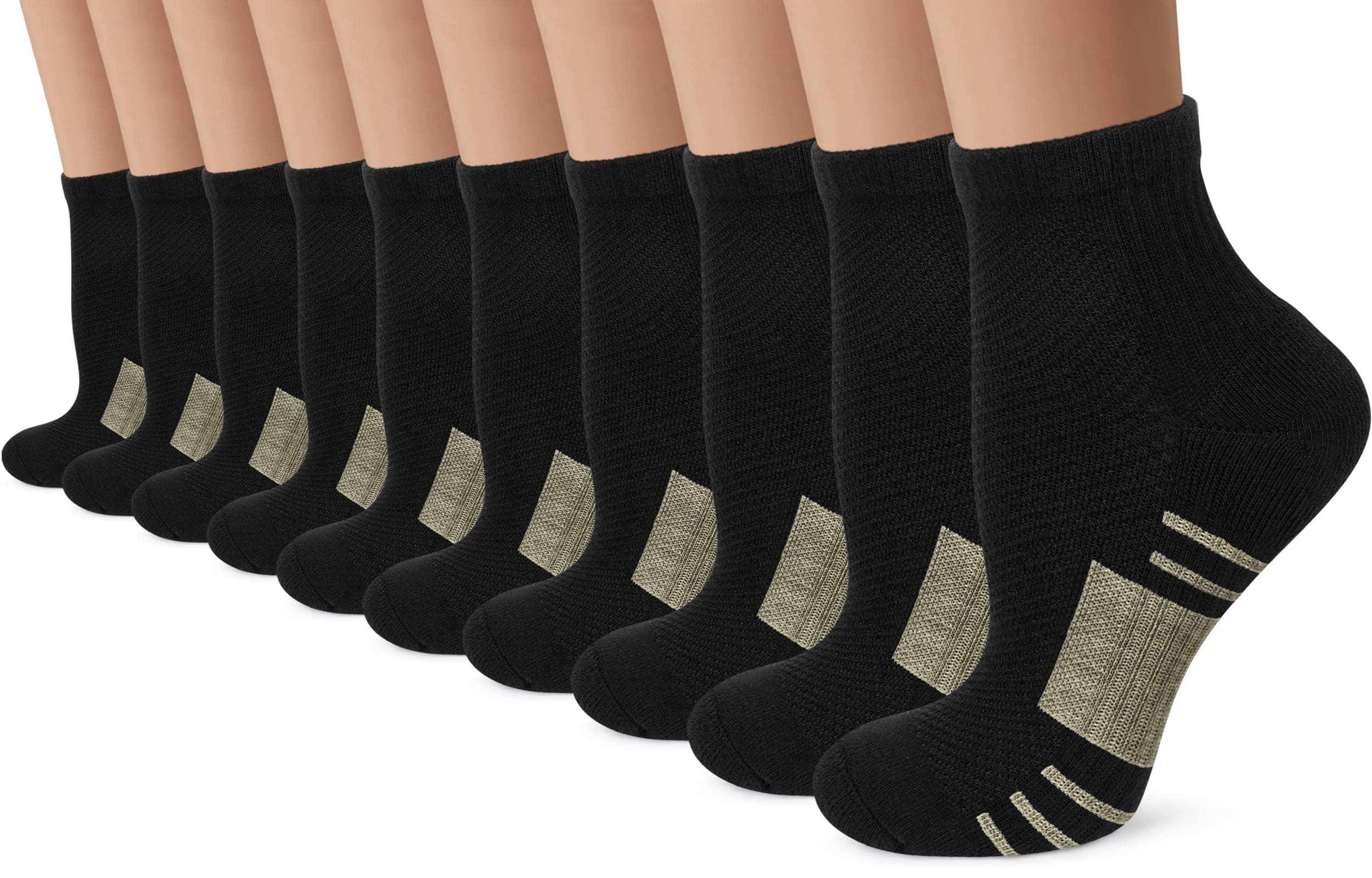 Iseasoo Copper Compression Socks for Men & Women Circulation-Ankle Plantar Fasciitis Socks Support for Athletic Running