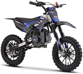 MotoTec Thunder 50cc 2-Stroke Kids Gas Dirt Bike Blue