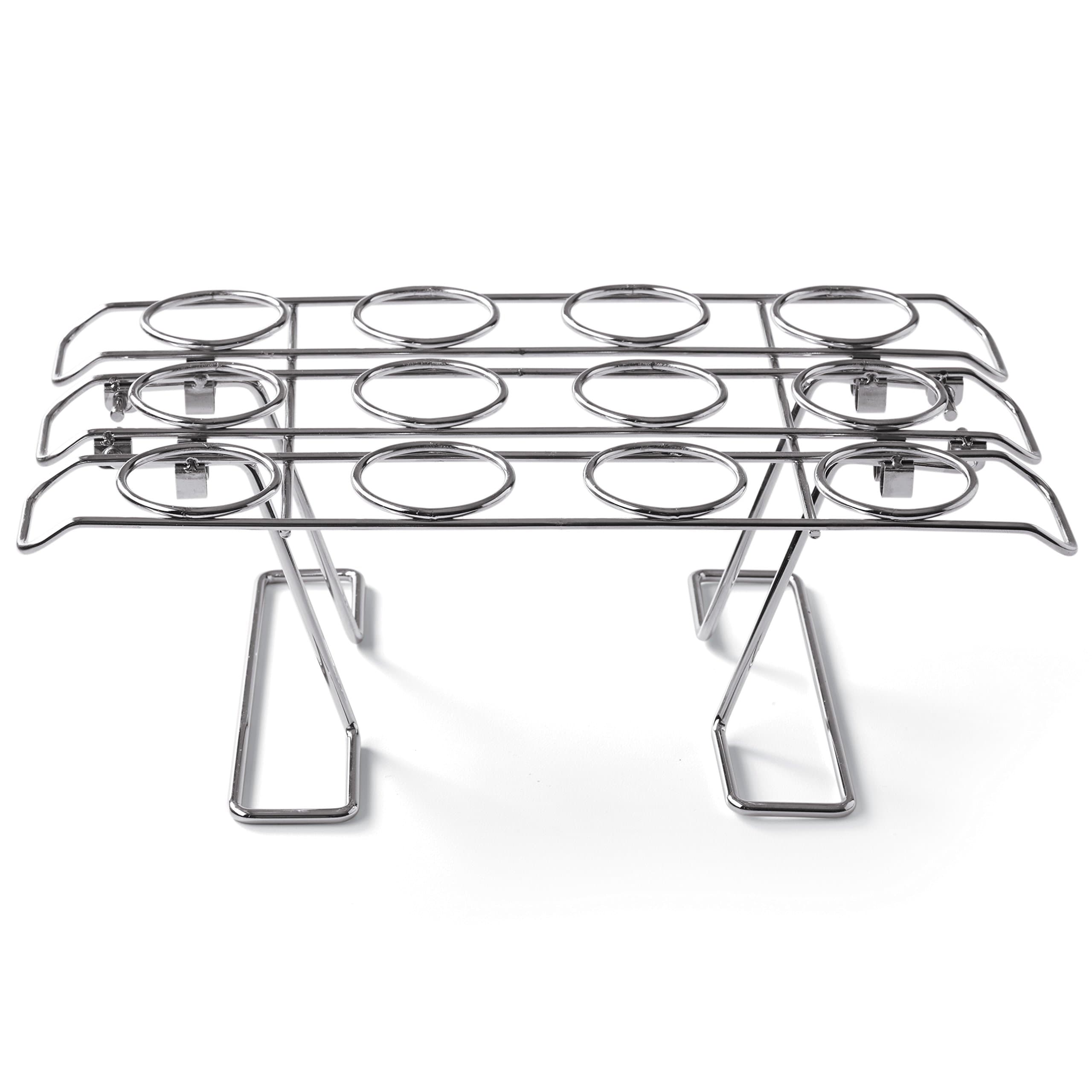 2105-4820 Cupcake Cones Baking Rack, 12 Hole Ice Cream Cone Cupcakes Holder, Silver