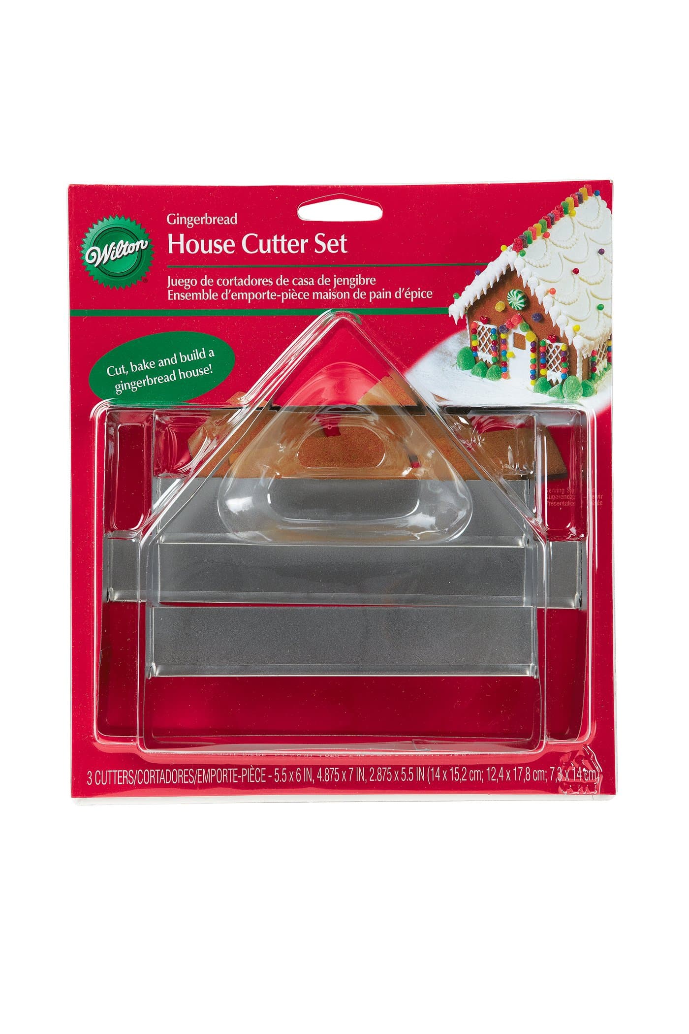Wilton3 Piece Gingerbread House Metal Cookie Cutters