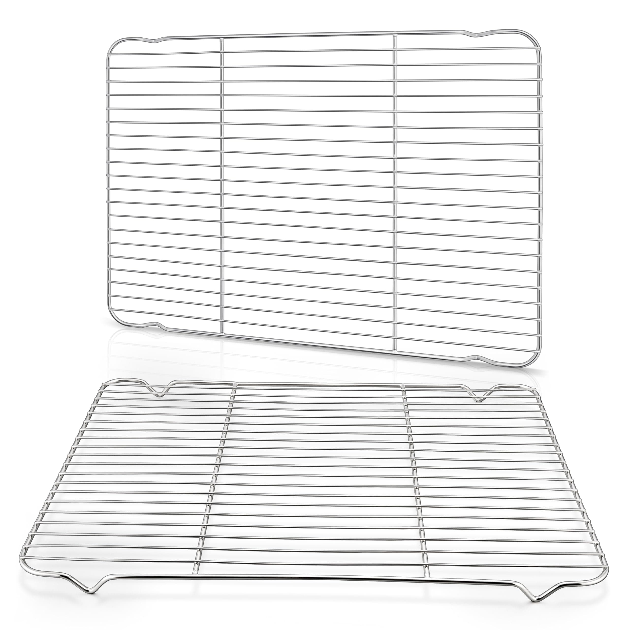 Cooling Racks for Cooking and Baking, Homikit 16.6”*11.5” Large Stainless Steel Wire Rack for Oven Cooking Roasting Grilling Drying, Cookie Bacon Pizza Mesh Cooling Racks, Dishwasher Safe, 2 PCS