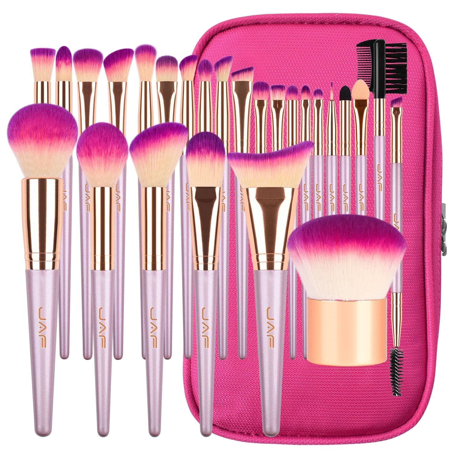 JAFMakeup Brush Set Professional 26 Pcs Synthetic Make Up Brushes with Case Bag