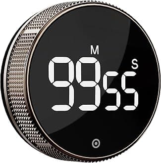 - BlueSnail Kitchen Timer with LED Digital Display Smart Efficana for Home Classroom Gym Office, Volume and Brightness Adjustable Productivity Timer (Guncolor)