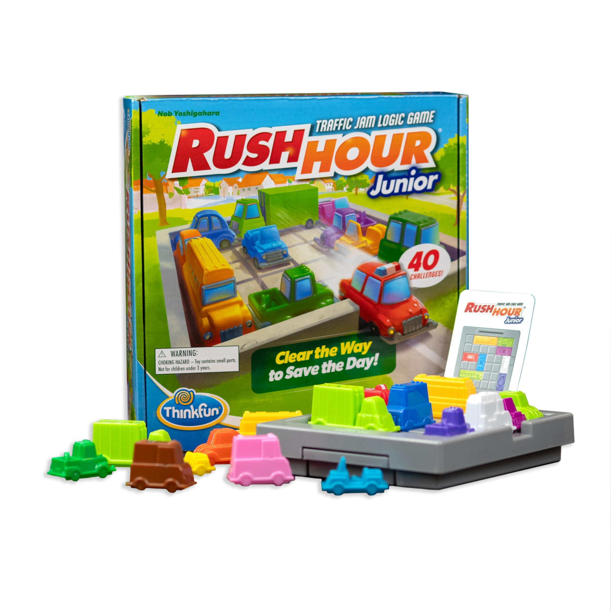 Rush Hour Junior - Classic Traffic Jam Logic Game | New Look for 2024 | STEM Toy for Kids | Engaging Puzzles for Ages 5 and Up | Junior Edition of The International