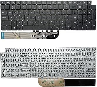 Replacement Keyboard Compatible with Dell Inspiron 15 3510 3511 3515 5510 5515 5518, inspiron 16 7610, Latitude 3520, Vostro 15 3510 3515 3520 3525 7510 with US Layout (Black, No Backlit)