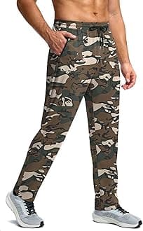 G Gradual Men's Sweatpants with Zipper Pockets Lightweight Mesh Athletic Pants for Men Open Bottom Workout Gym Running