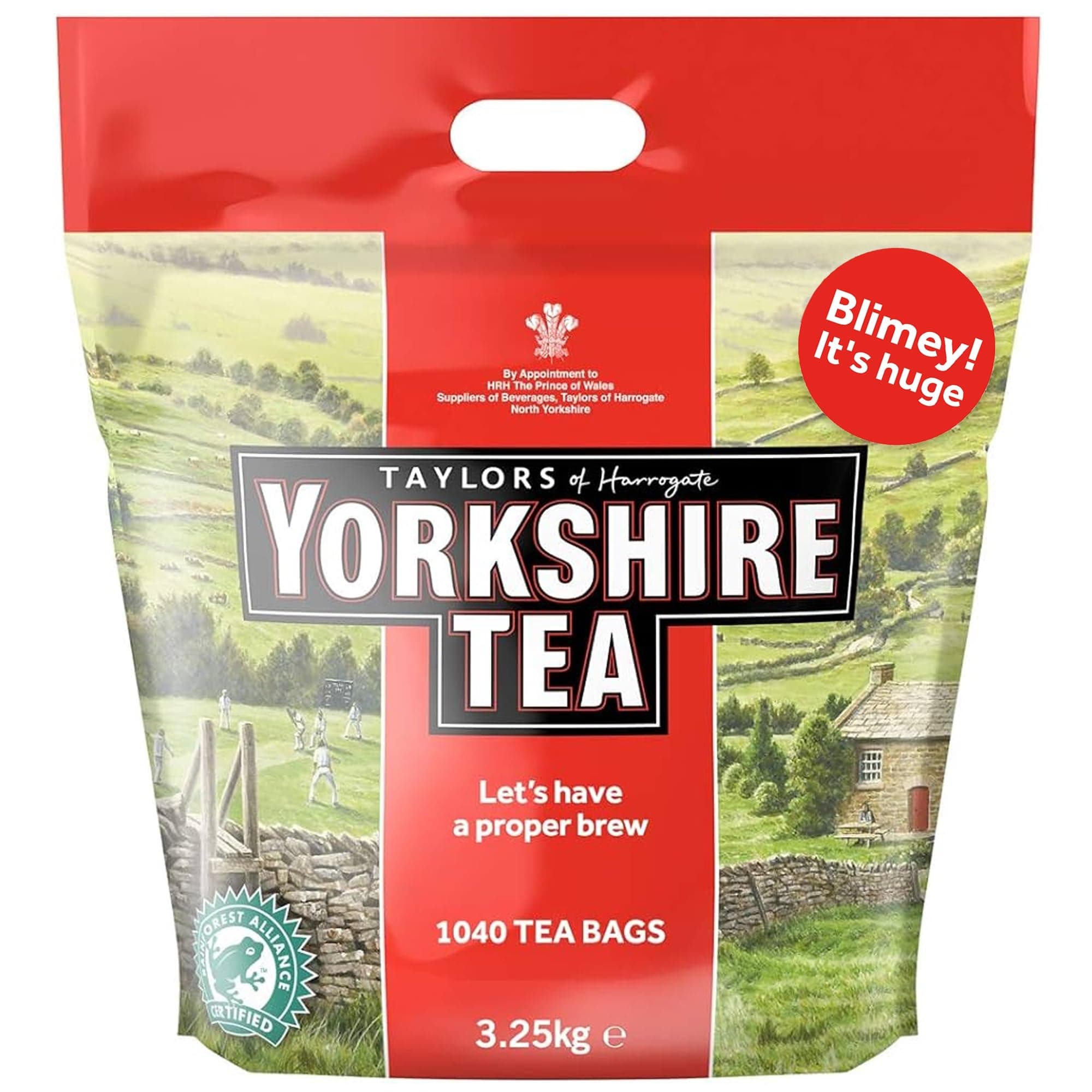 Yorkshire Tea, Total 1040 Tea Bags, (Pack of 3.25 kg)