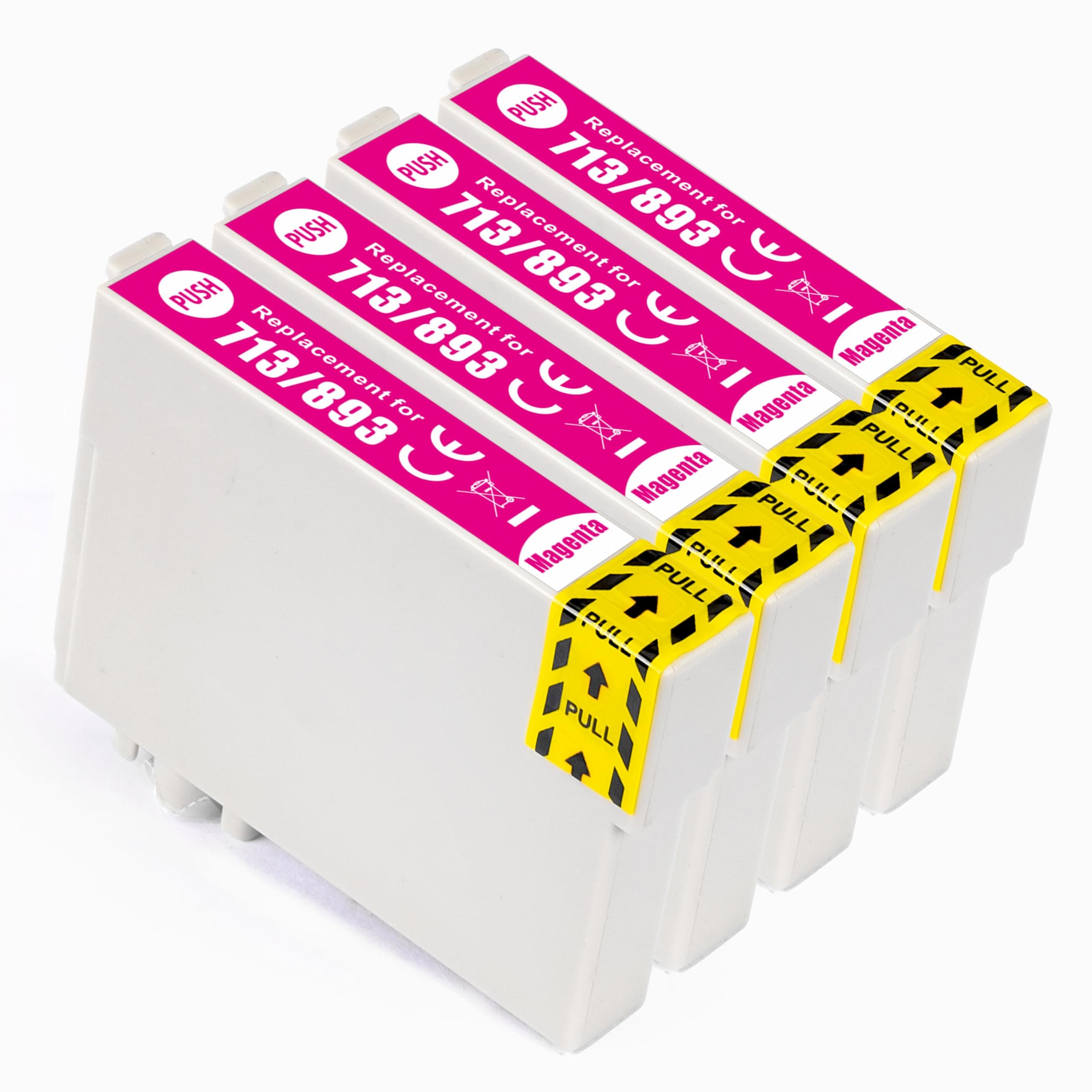 Go Inks Compatible T0713 Magenta Ink Cartridge - 4 Pack replacement for Epson Stylus Printers - 13.5ml - 4x Magenta