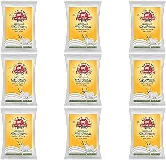 GAVYRATAN Pure & Premium Skimmed Milk Powder with Extra Protein 500Gm | Perfect for Making Tea & Coffee (Pack of 9)