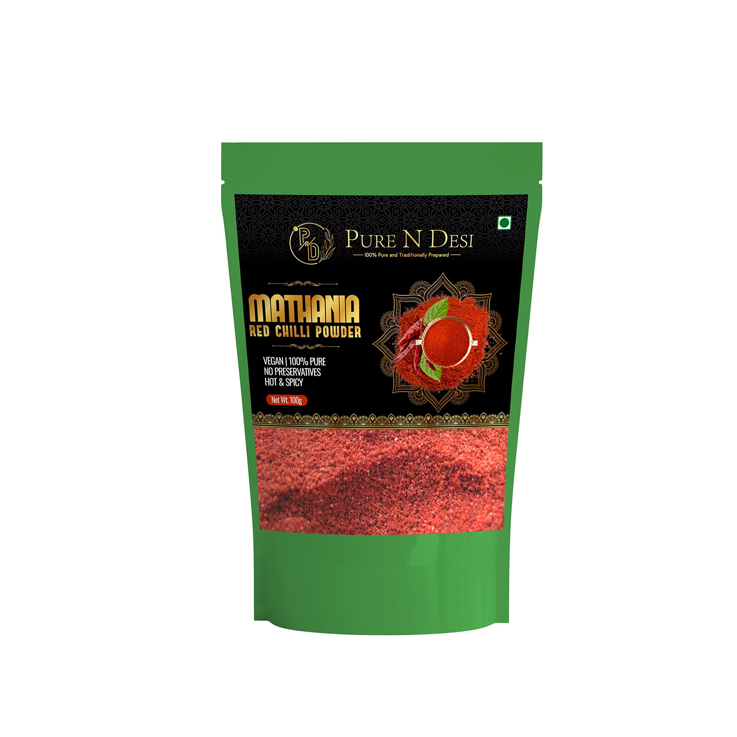 Mathania Red Chilli Powder,100Gm|Sun Dried Rajasthani Mathania Desi Lal Mirch Powder