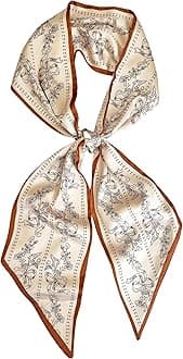 Silk Head Scarf for Hair Fashion Headwrap for Women Lightweight Neck Tie