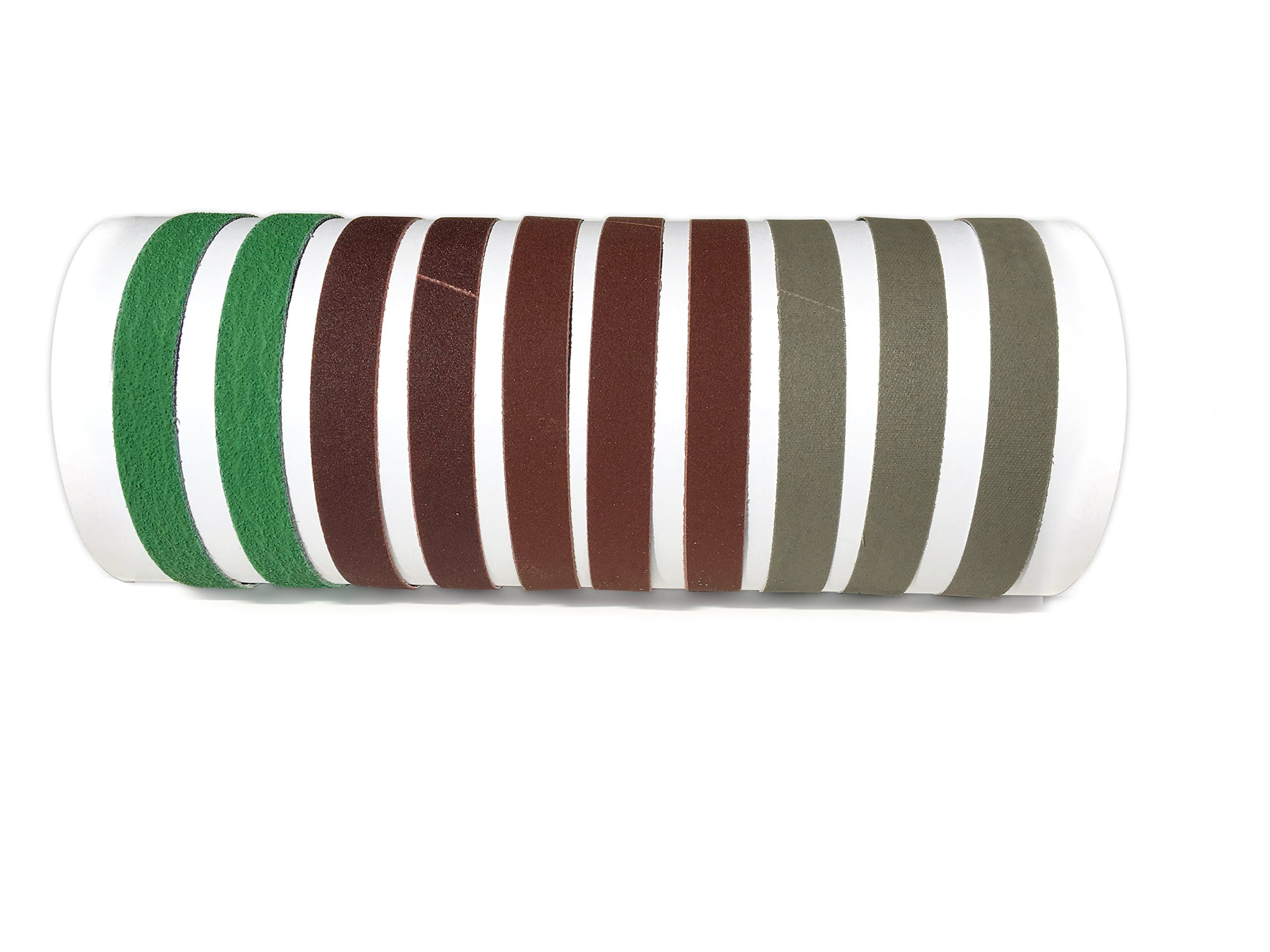 3/4 X 12 Inch Knife Sharpener Sanding Belts, 10-Pack Assortment