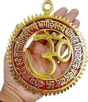 Om Gayatri Mantra Wall Hanging Home Decor Items for Main Entrance Door Decoration Showpiece