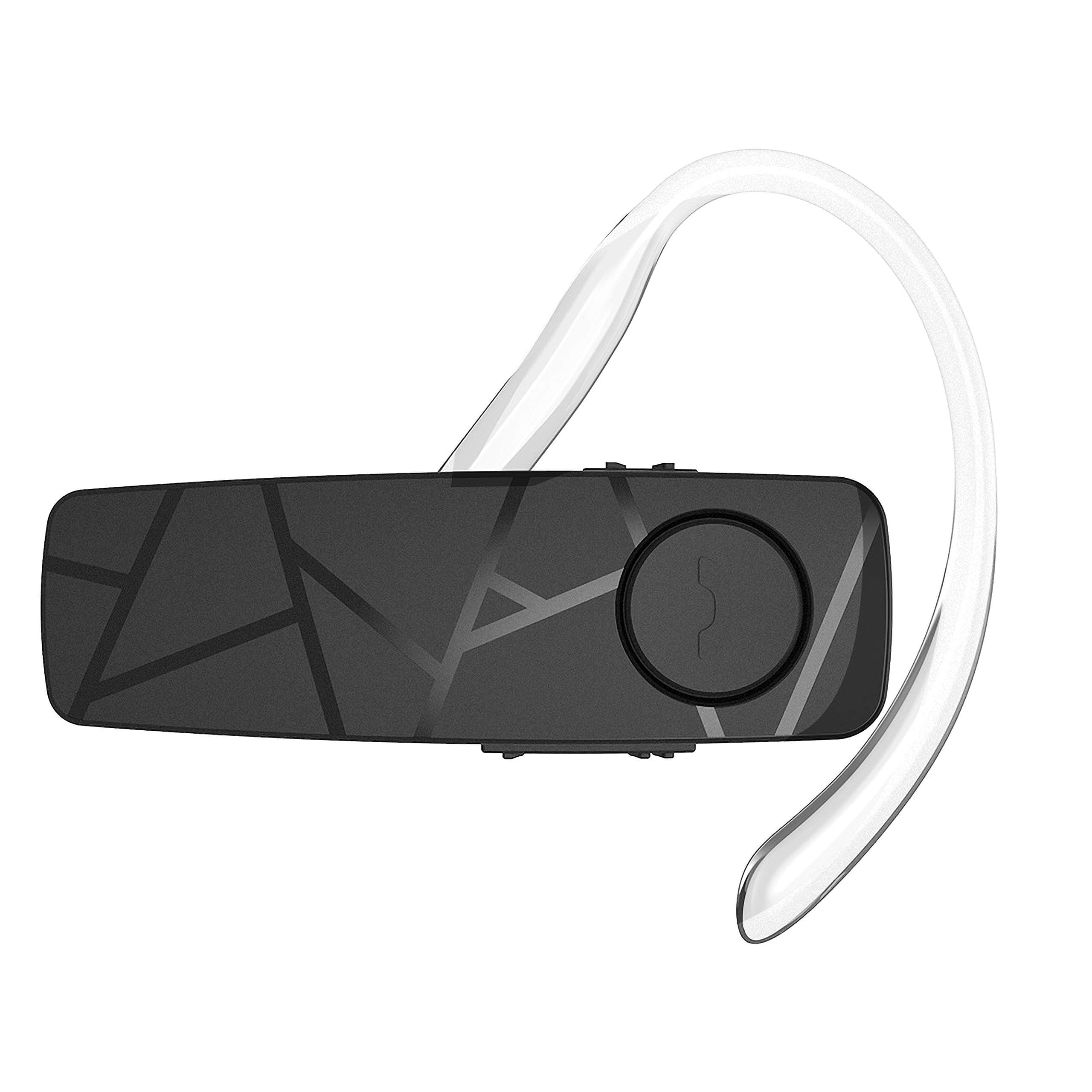 TELLUR Vox 55 Bluetooth Headset Monoaural, Hands Free Earpiece, Multipoint, Two Devices Connected Simultaneous, Iphone and Android, Black