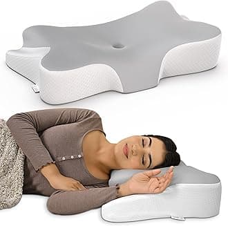 MY ARMOR Cervical Memory Foam Pillow for Neck Pain Relief | Butterfly Orthopedic Contour Pillow | Dual Height Ergonomic Design for Side, Back Sleepers | Shoulder Support Cushion with Arm Rest