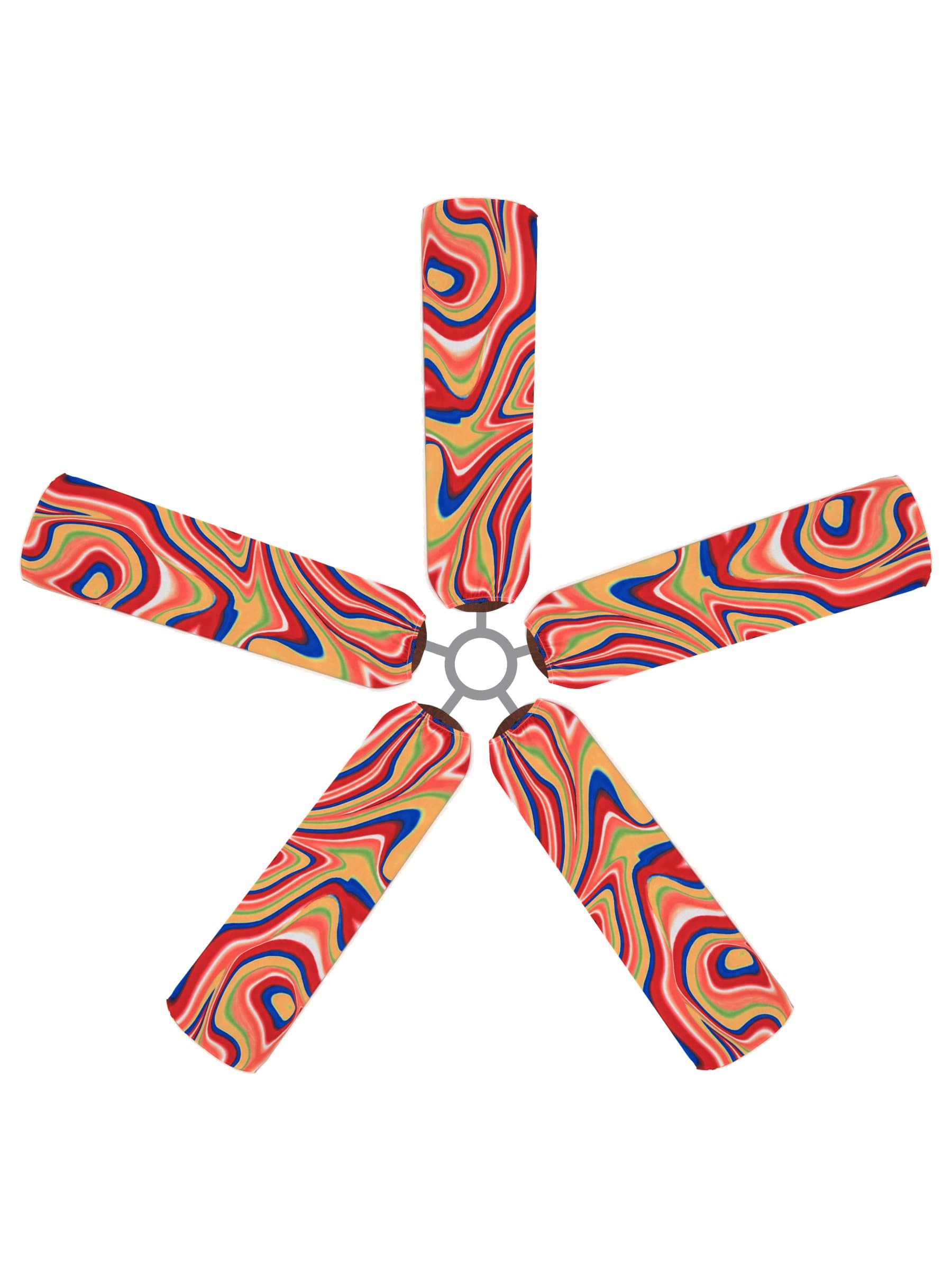 Swirling Rainbow Ceiling Fan Blade Covers