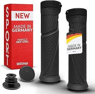 Wittkop Bike Grips With Innovative 3-Zone Design Made in Germany - Ergonomic Non-Slip Comfort and EFC Zones for Optimized Grip & Comfort - Handlebar