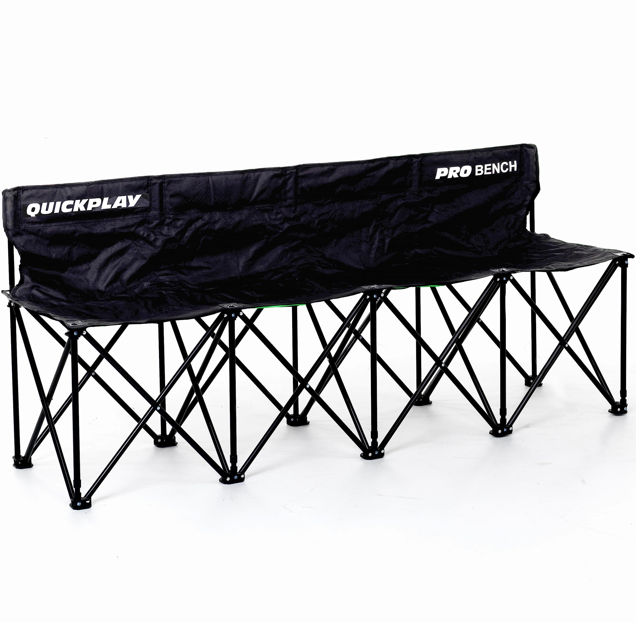 QUICKPLAY PRO Portable Folding Bench Range – 2, 4, 6, 9 Seats & 6-Seat Shelter | Quick Setup, Heavy-Duty, Foldable Sports Bench with Carry Bag