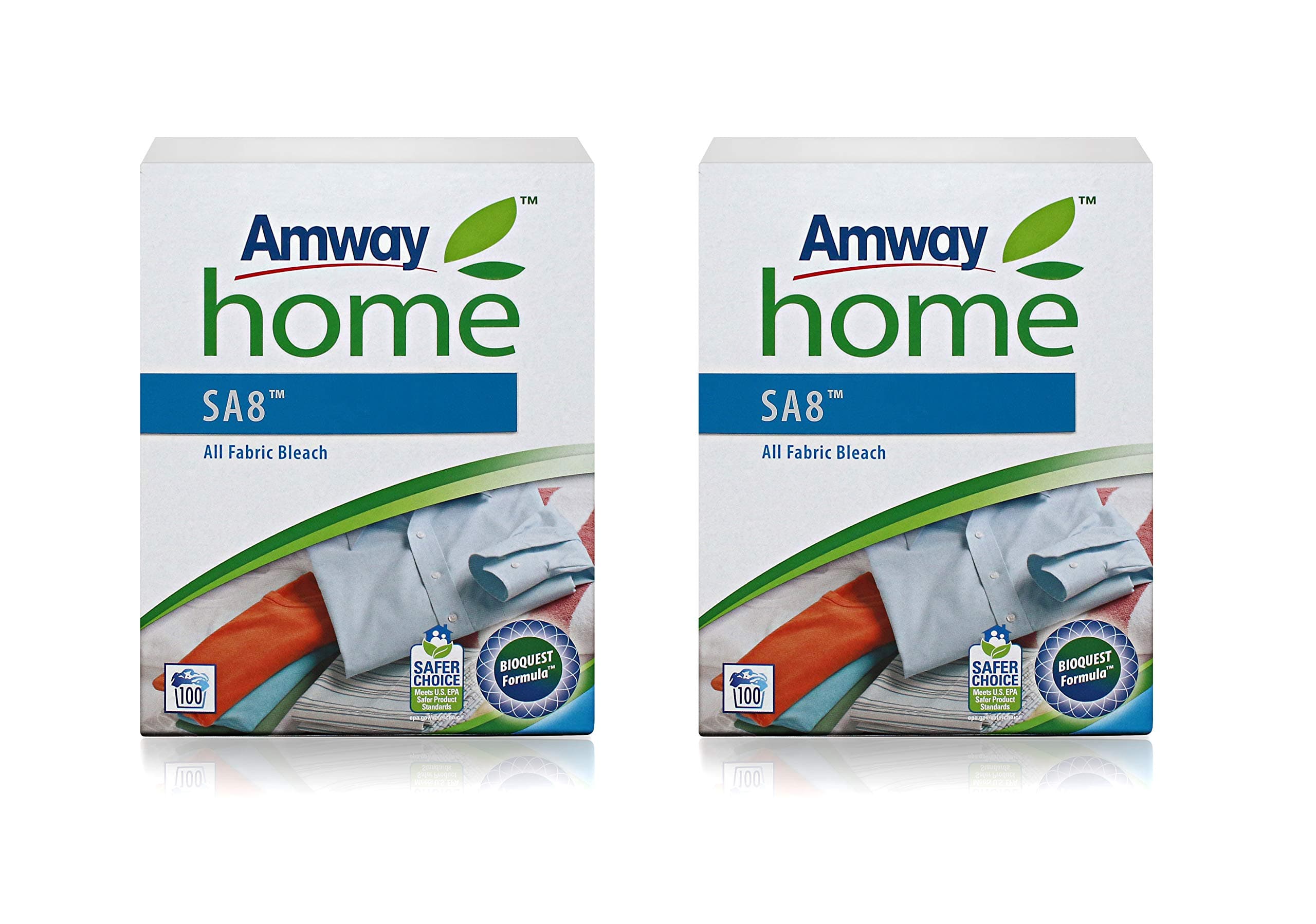 Amway Pack 2 Biodegradable Bleach for All Types of Garments SA8