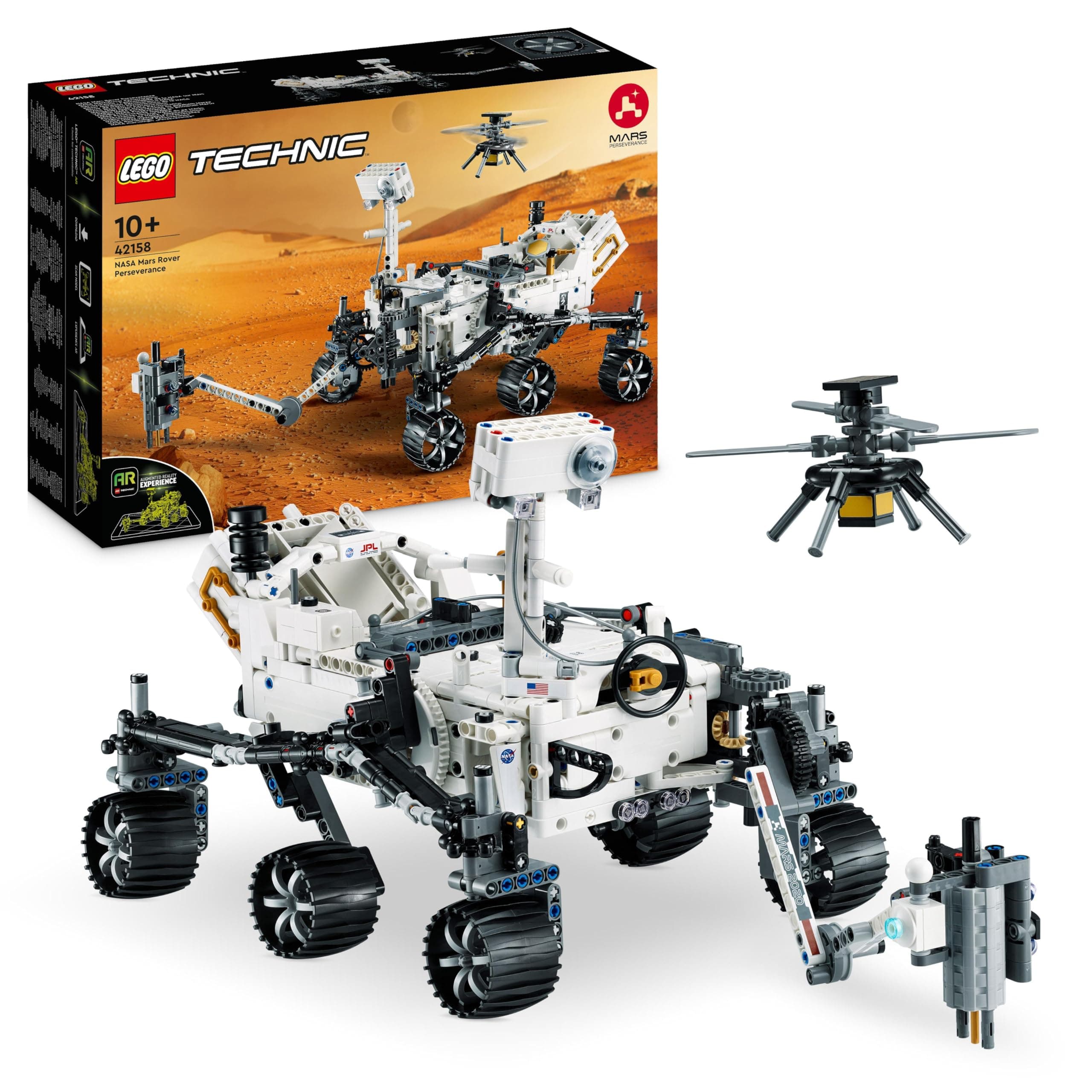 Technic NASA Mars Rover Perseverance 42158 Building Toy Set (1,132 Pieces),Multicolor