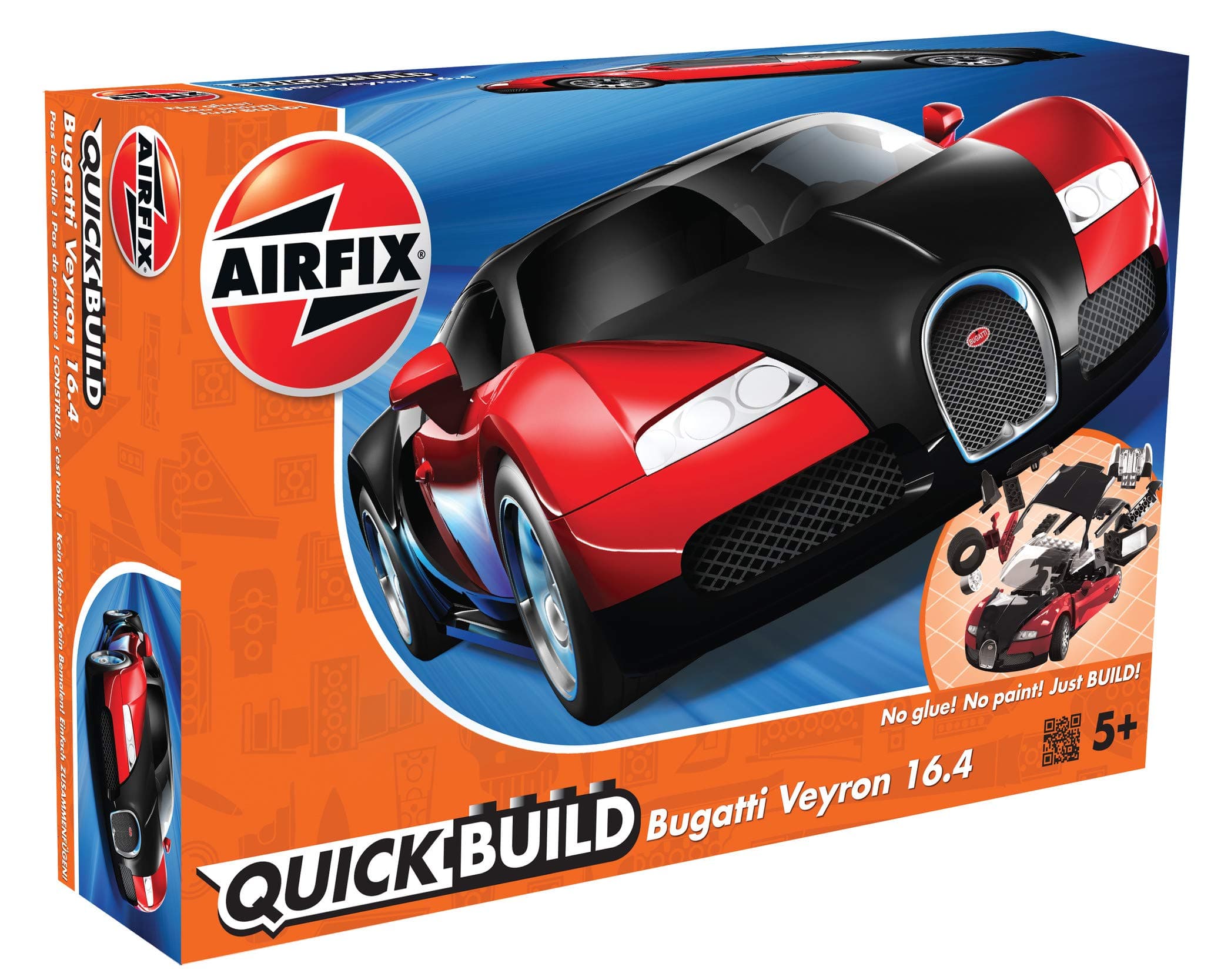 Quickbuild J6020 Quickbuild Bugatti 16 4 Veyron Black Red