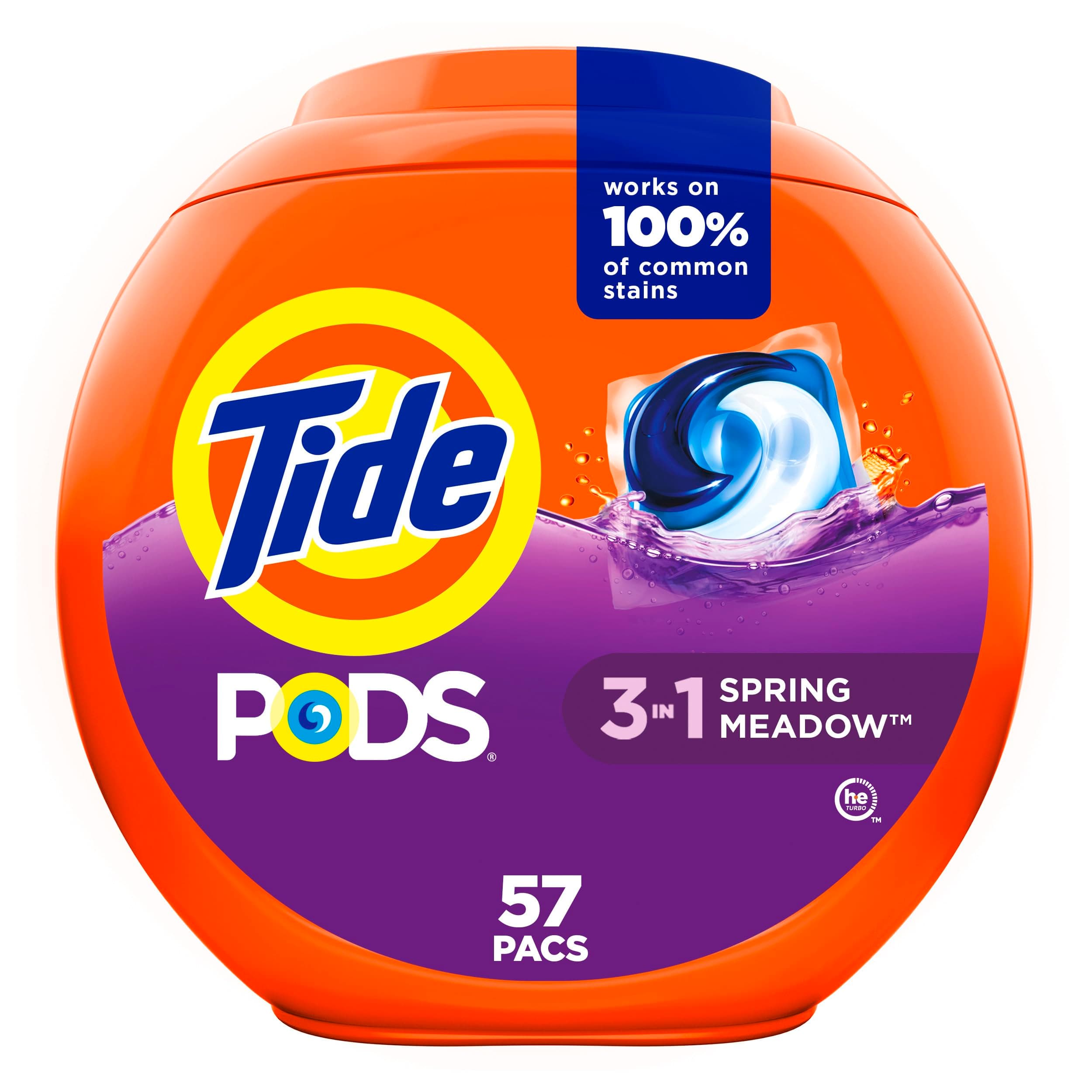 Tide PODS Spring Meadow HE Turbo Laundry Detergent Pacs 57-load Tub by Tide