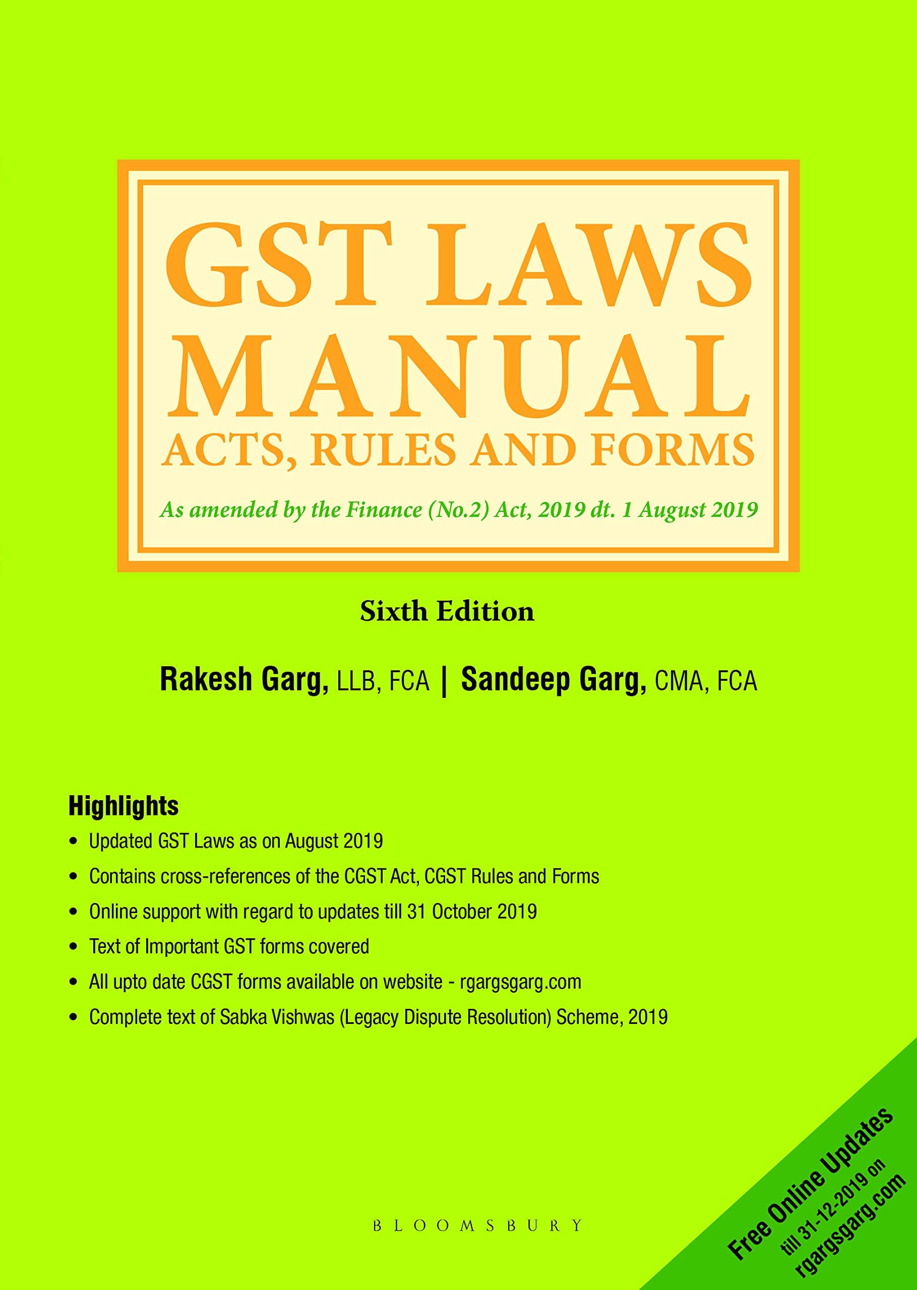 GST Laws Manual: Acts, Rules and Forms