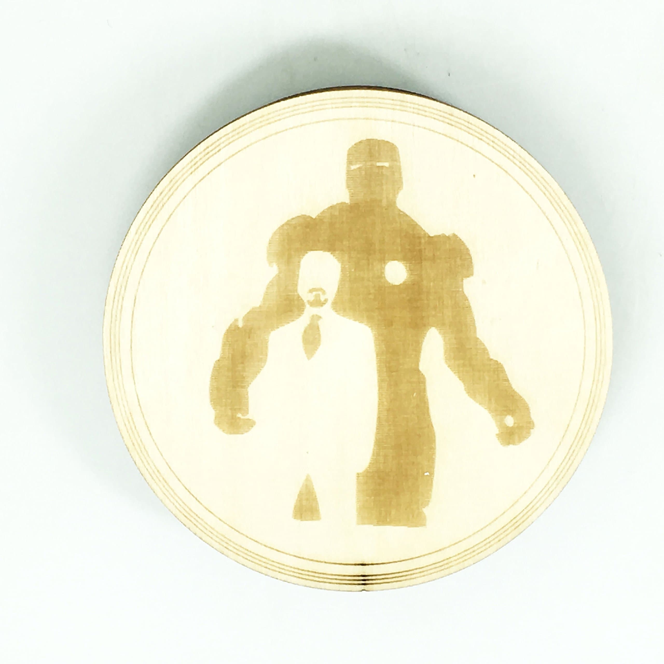 Wooden Avengers Coasters Marvel Avengers Coaster Set with Gift Box 1Set/6Pcs