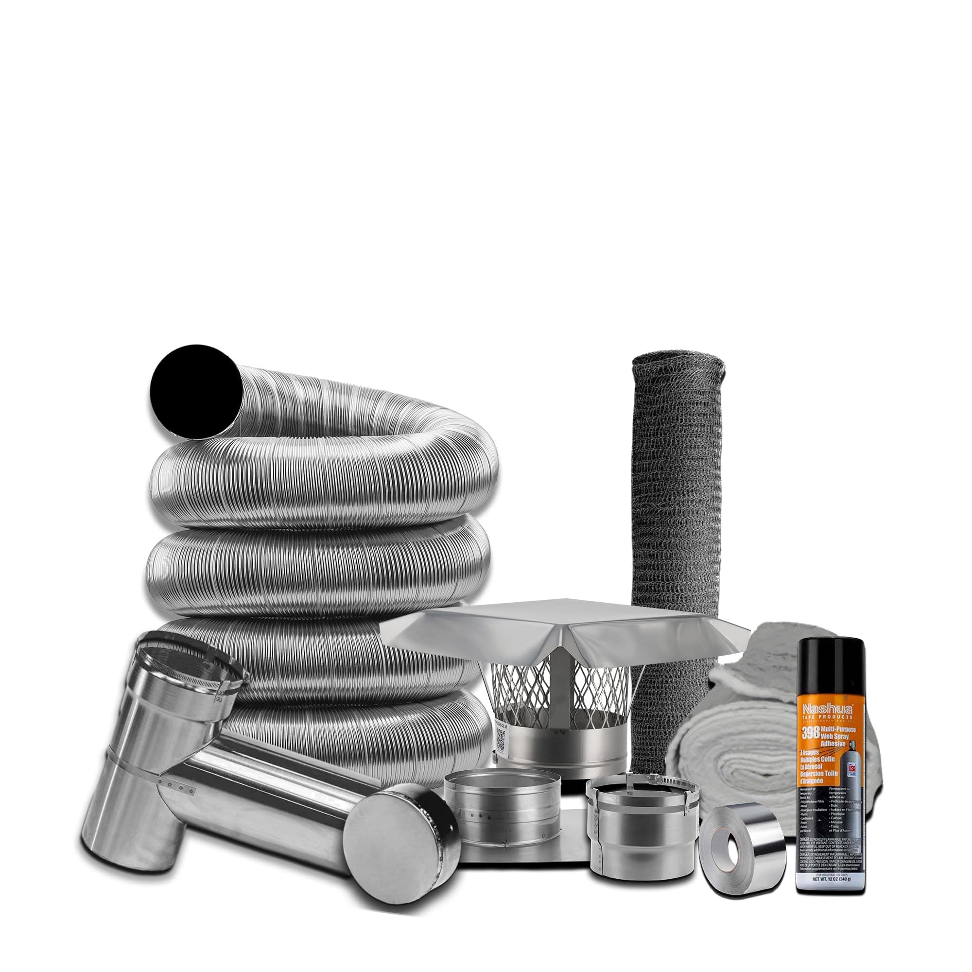 Fireside Chimney Supply Chimney Liner Tee Kit 6" x 20' with Insulation
